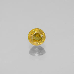 Esfena amarillo natural de 0,44 ct, corte redondo, VS-SI