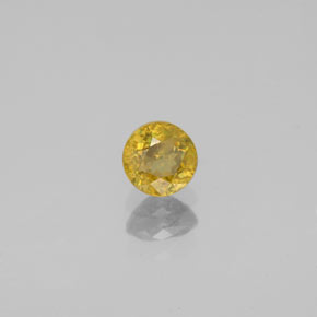 Esfena amarillo natural de 0,44 ct, corte redondo, VS-SI