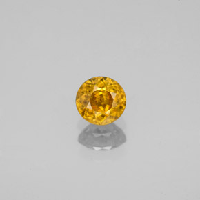 Esfena oro natural de 0,51 ct, corte redondo, VS-SI