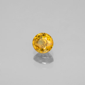 Esfena oro natural de 0,51 ct, corte redondo, VS-SI