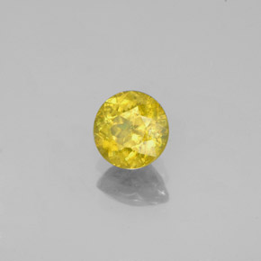 Esfena verde natural de 0,80 ct, corte redondo, SI
