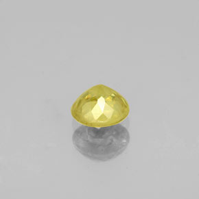 Esfena Verde dorado natural de 0.67 ct, Corte Redondo, SI