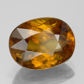 Esfena naranja natural de 4,70 ct, corte óvalo, VS-SI