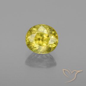 1.23ct Natural Amarillo cyber esfena, Ovalada, SI