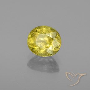 esfena Amarillo cyber natural de 1.23 ct, Ovalada, SI