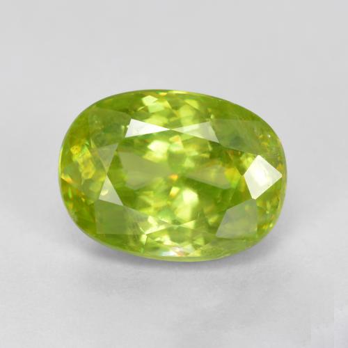 Esfena amarillo natural de 1,97 ct, corte óvalo, SI