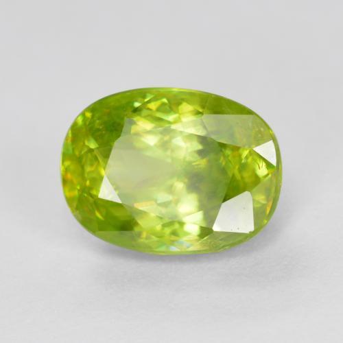 Esfena amarillo natural de 1,97 ct, corte óvalo, SI