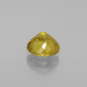 Esfena Dorado verdoso natural de 1.41 ct, Corte Redondo, SI
