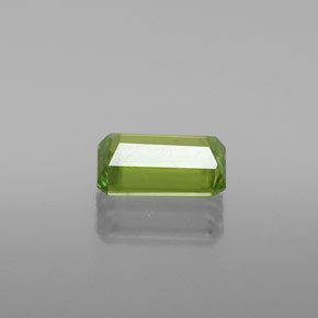 Esfena verde natural de 1,08 ct, corte esmeralda, VS