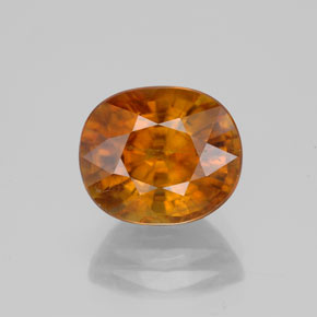 Esfena amarillo natural de 4,56 ct, corte óvalo, SI