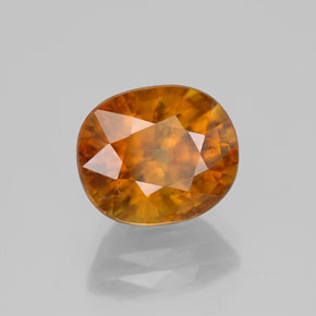 Esfena amarillo natural de 4,56 ct, corte óvalo, SI