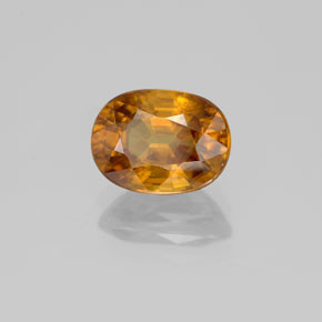 Esfena amarillo natural de 2,40 ct, corte óvalo, SI