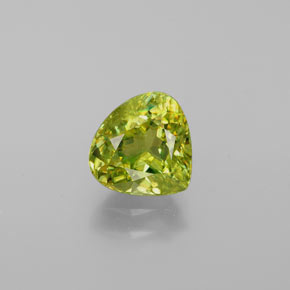 Esfena verde natural de 2,37 ct, en forma de pera, VS-SI