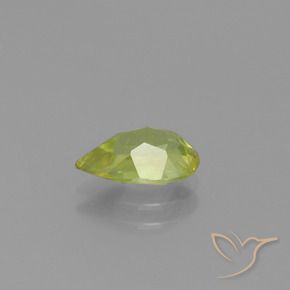 esfena Amarillo claro natural de 1.25 ct, En forma de pera, VS-SI