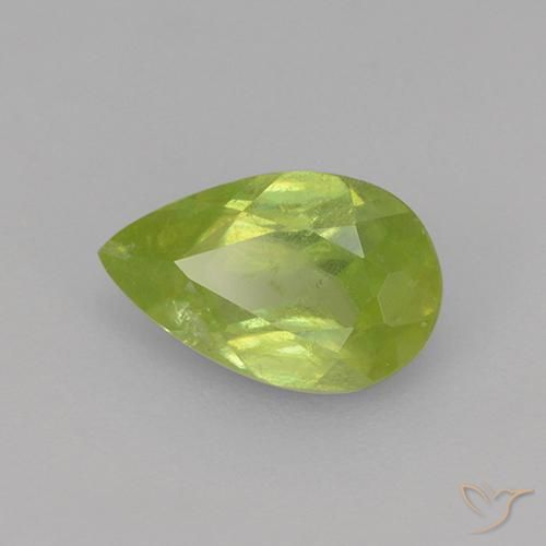 esfena Amarillo claro natural de 0.75 ct, En forma de pera, VS-SI