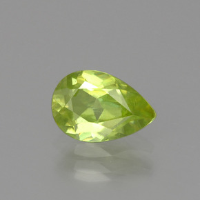 Esfena verde natural de 1,33 ct, en forma de pera, VS