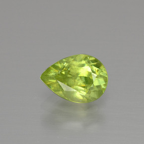 Esfena verde natural de 1,18 ct, en forma de pera, VS-SI