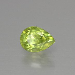 Esfena verde natural de 1,18 ct, en forma de pera, VS-SI