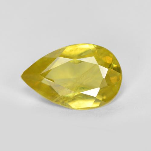 Esfena amarillo natural de 1,38 ct, en forma de pera, VS-SI