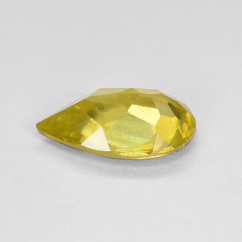 Esfena amarillo natural de 1,38 ct, en forma de pera, VS-SI