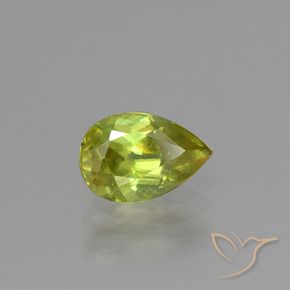 esfena Amarillo limón natural de 1.10 ct, En forma de pera, VS