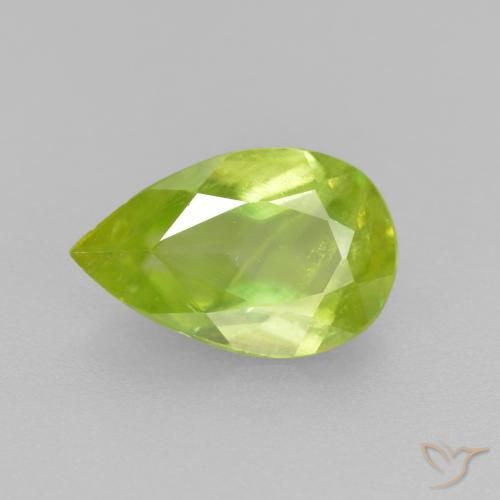 1.19ct Natural Amarillo limón claro esfena, En forma de pera, VS-SI