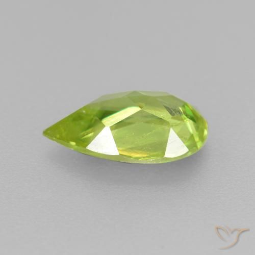 esfena Amarillo limón claro natural de 1.19 ct, En forma de pera, VS-SI