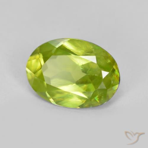 esfena Verde claro natural de 1.41 ct, Ovalada, VS-SI