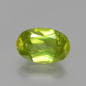 Esfena Verde dorado natural de 1.65 ct, Corte Óvalo, VS-SI