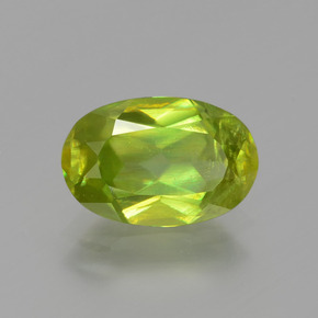 Esfena Verde dorado natural de 1.65 ct, Corte Óvalo, VS-SI
