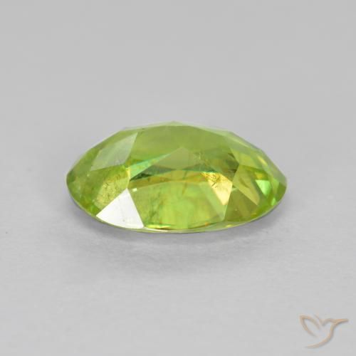 Esfena Amarillo limón claro natural de 1.24 ct, Corte Óvalo, SI
