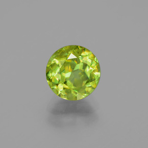Esfena Verde dorado natural de 1.84 ct, Corte Redondo, SI