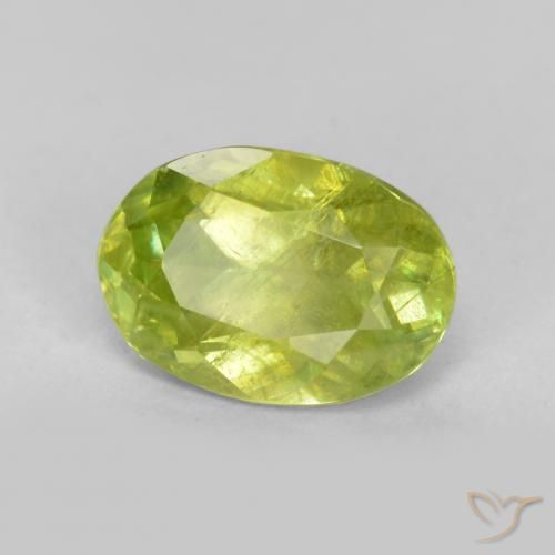 esfena Verde claro natural de 1.15 ct, Ovalada, SI