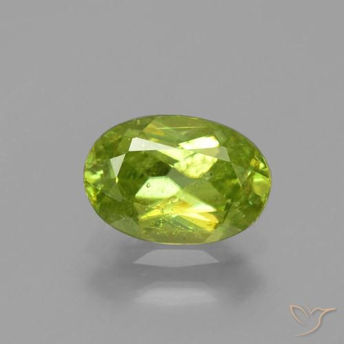 Esfena Verde claro natural de 1.30 ct, Corte Óvalo, SI