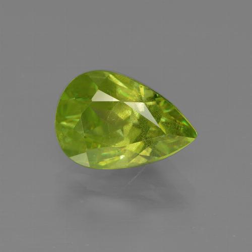 Esfena Verde claro natural de 2.07 ct, En forma de pera, SI