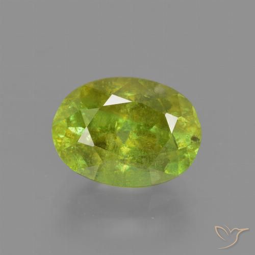 2.31ct Natural Verde claro esfena, Ovalada, SI