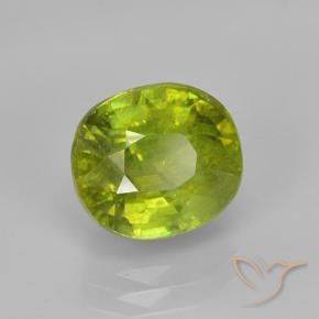 esfena Verde claro natural de 3.07 ct, Ovalada, VS-SI