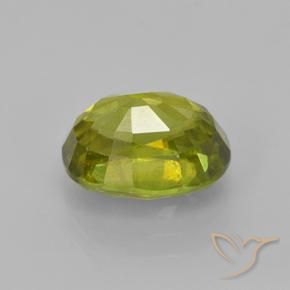 esfena Verde bosque cálido natural de 3.03 ct, Ovalada, VS-SI