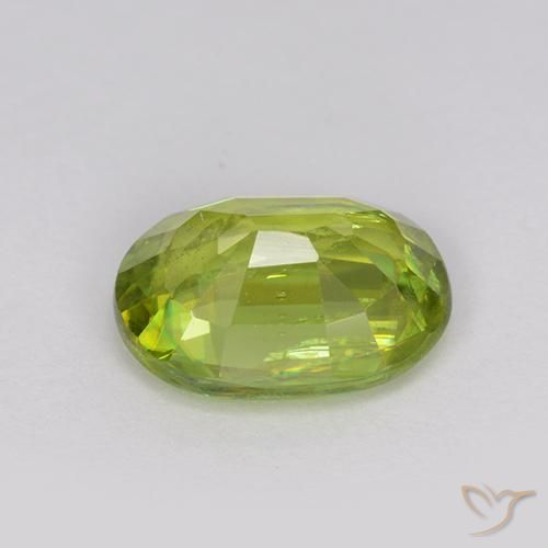 esfena Verde claro natural de 1.54 ct, Ovalada, VS-SI