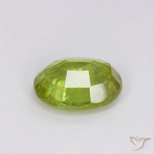 esfena Verde claro natural de 1.23 ct, Ovalada, VS-SI