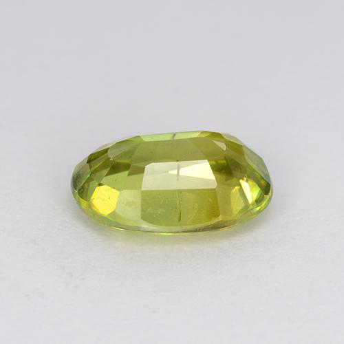 Esfena Verde terroso claro natural de 1.14 ct, Corte Óvalo, VS