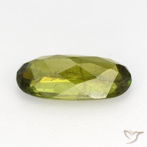 esfena Verde oscuro natural de 0.95 ct, Ovalada, VS-SI