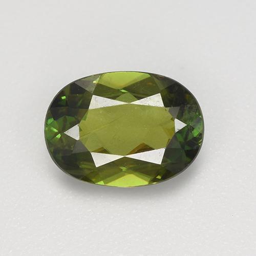 Esfena verde natural de 1,07 ct, corte óvalo, VVS-VS
