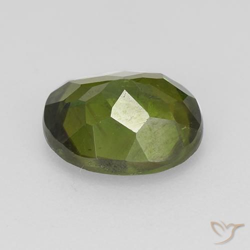 esfena Verde medio natural de 1.73 ct, Ovalada, VS-SI