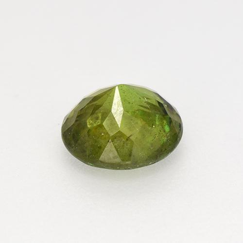Esfena Verde medio natural de 0.96 ct, Corte Redondo, VS-SI