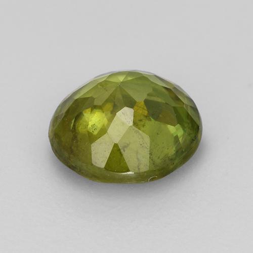 Esfena verde natural de 0,79 ct, corte redondo, VS