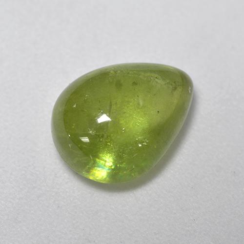 Esfena verde natural de 3,29 ct, en forma de pera, transparente