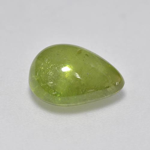 Esfena verde natural de 3,29 ct, en forma de pera, transparente