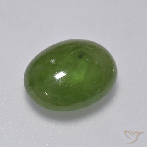 3.56ct Natural Verde vivo esfena, Ovalada, Translúcido