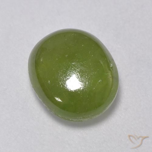 esfena Verde oscuro natural de 2.75 ct, Ovalada, Translúcido